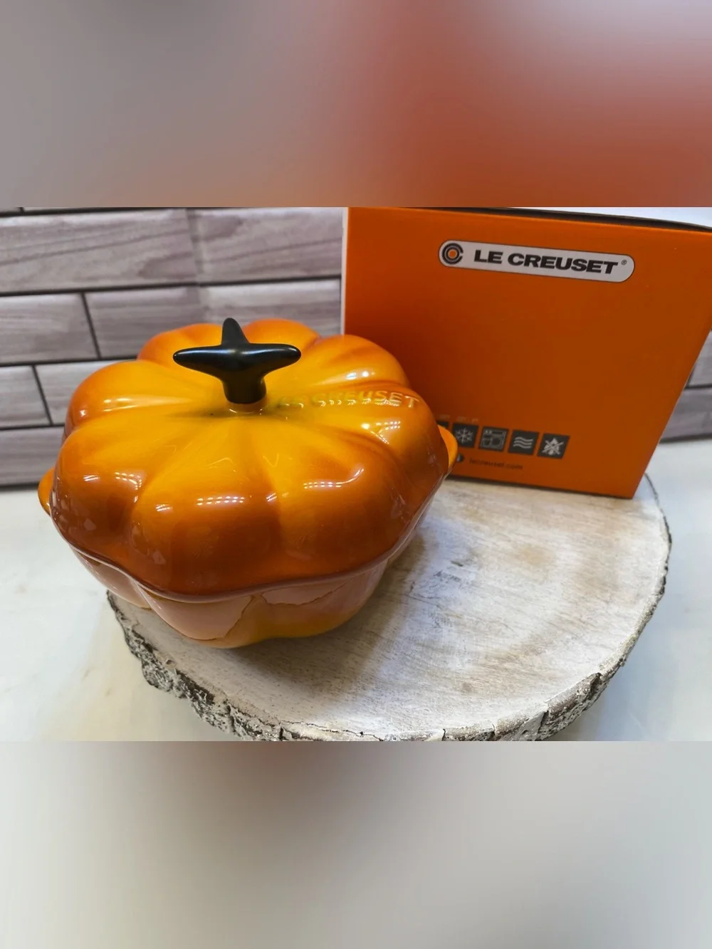 Le Creuset ❤️Mini Pumpkin Cocotte 300ml Marronnier NIB**
